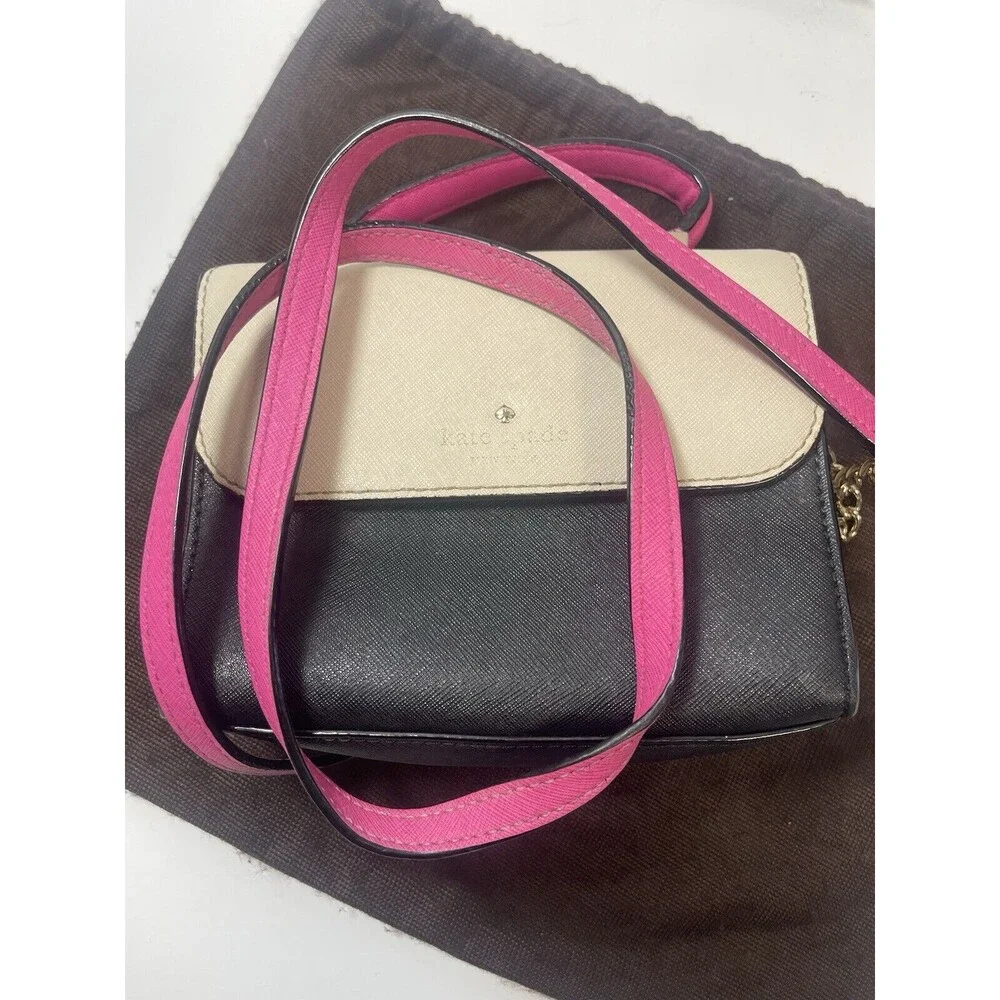 Kate Spade Cedar Street Mini Nora Pink/Cream/Black Bag
